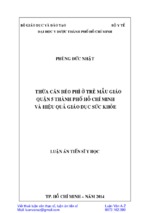 Thừa cân béo phì ở trẻ mẫu giáo quận 5 thành phố hồ chí minh và hiệu quả giáo dục sức khỏe