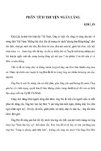 PHÂN TÍCH TRUYỆN NGẮN LÀNG