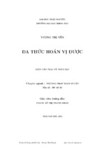 Luận văn thạc sĩ toán học đa thức hoán vị được