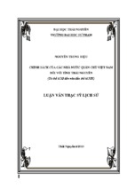 Luận văn thạc sĩ chính sách của các nhà nước quân chủ việt nam đối với tỉnh thái nguyên  (từ thế kỉ xi đến nửa đầu thế kỉ xix)