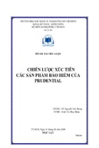 Chiến lược xúc tiến các sản phẩm bảo hiểm của prudential