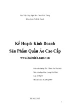 Kế hoạch kinh doanh sản phẩm quần áo cao cấp thương mại điện tử hv công nghệ bưu chính viễn thông