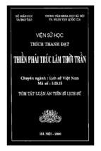 Luận án tiến sĩ thiền phái trúc lâm thời trần