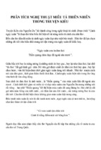 PHÂN TÍCH NGHỆ THUẬT MIÊU TẢ THIÊN NHIÊN TRONG TRUYỆN KIỀU