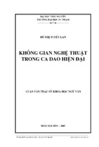 Luận văn thạc sĩ không gian nghệ thuật trong ca dao hiện đại