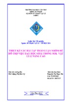 Luận văn tốt nghiệp thiết kế các bài tập thảo luận nhóm để hỗ trợ việc dạy học 8 bài trong sgk vật lí 12 nâng cao