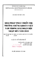 Luận án tiến sĩ giải pháp phát triển thị trường chứng khoán việt nam trong giai đoạn hội nhập đến năm 2020