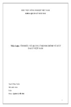 Tiểu luận tìm hiểu về quản lý hành chính về đất đai ở việt nam   1