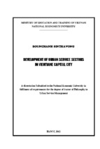 Luận án tiến sĩ development of urban service sectors in vientiane capital city