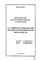 Nghiên cứu xây dựng makét niên giám thống kê theo hệ thống chỉ tiêu thống kê quốc gia