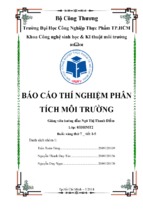 Báo cáo thực hành môn thí nghiệm phân tích môi trường   bài 6 phân tích hàm lượng oxy hòa tan và phosphate trong nước