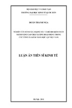 Luận án tiến sĩ kinh tế nghiên cứu đánh giá trọng yếu và rủi ro kiểm toán nhằm nâng cao chất lượng hoạt động trong các công ty kiểm toán độc lập việt nam