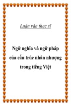 Luận văn thạc sĩ  ngữ nghĩa và ngữ pháp của cấu trúc nhân nhượng trong tiếng việt