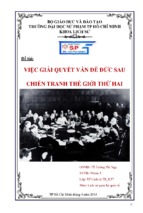 đề tài việc giải quyết vấn đề đức sau chiến tranh thế giới thứ hai   đh sư phạm tp hồ chí minh