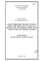 Luận cứ khoa học cho việc xây dựng chiến lược phòng ngừa và nâng cao hiệu quả đấu tranh phòng, chống tham nhũng ở việt nam cho đến năm 2020   1