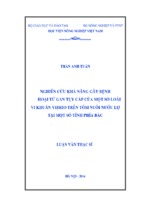 Luận văn thạc sĩ nghiên cứu khả năng gây bệnh hoại tử gan tụy cấp của một số loài vi khuẩn vibrio trên tôm nuôi nước lợ tại một số tỉnh phía bắc