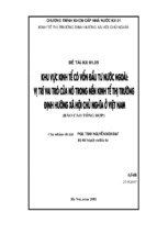 Khu vực kinh tế có vốn đầu tư nước ngoài   vị trí vai trò của nó trong nền kinh tế thị trường định hướng xã hội chủ nghĩa ở việt nam   1