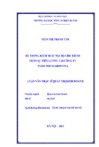 Luận văn thạc sĩ quản trị kinh doanhhệ thống kiểm soát nội bộ chu trình nhân sự tiền lương tại công ty tnhh poongshinvina