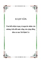 Luận văn tìm hiểu hiện trạng và nguyên nhân của những biến đổi mức sống của cộng đồng dân cư sau tái định cư