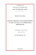 Luận án tiến sĩ ngữ văn giao thoa nghệ thuật giữa hai khuynh hướng văn xuôi lãng mạn và văn xuôi hiện thực thời kỳ 1932 1945