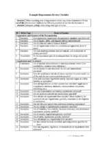 Requirements review checklist