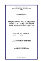 áp dụng phương thức đào tạo theo khe hở năng lực tại công ty sản phẩm máy tính fujitsu việt nam