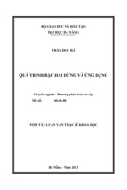 Tóm tắt khoa học quá trình bậc hai dừng và ứng dụng