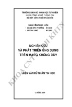 Nghiên cứu và phát triển ứng dụng trên mạng không dây