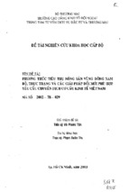 Phương thức tiêu thụ nông sản vùng đông nam bộ, thực trạng và giải pháp đổi mới phù hợp yêu cầu chuyển dịch cơ cấu kinh tế việt nam