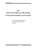 đồ án tổng hợp nghiên cứu khả năng xử lý chất hoạt động bề mặt của bùn hoạt tính trong bể aerotank