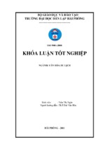 Khóa luận tốt nghiệp văn hóa du lịch đề xuất một số giải pháp phát triển du lịch hải phòng giai đoạn 2011 – 2015