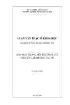 Luận văn thạc sĩbảo mật trong mội trường lưới với tiếp cận hướng tác từ