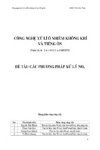 Tiểu luận môn công nghệ xử lý khí thải và tiếng ồn công nghệ xử lý khí nox   1