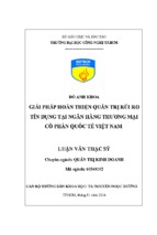 Giải pháp hoàn thiện quản trị rủi ro tín dụng tại ngân hàng thương mại cổ phần quốc tế việt nam