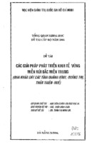 Kinh tế các giải pháp phát triển kinh tế vùng miền núi bắc miền trung (qua khảo sát các tỉnh quảng bình, quảng trị, thừa thiên   huế)   tài liệu, ebook, giáo trình