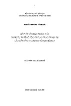 Giải pháp vận dụng phương thức tài trợ dự án để mở rộng tín dụng trung dài hạn tại các ngân hàng thương mại việt nam hiện nay