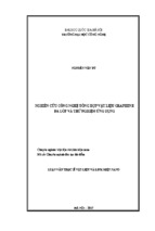 Vật liệu và linh kiện nano nghiên cứu công nghệ tổng hợp vật liệu graphene đa lớp và thử nghiệm ứng dụng
