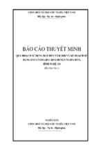 Báo cáo thuyết minh quy hoạch sử dụng đất đến năm 2020 và kế hoạch sử dụng đất 5 năm (2011 2015) huyện nghĩa đàn, tỉnh nghệ an