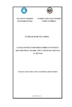 Causes and effects of foreign direct investment basis for policy redirection in thanh hoa province in vietnam