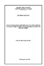 Luận văn thạc sĩ quản lý hoạt động liên kết đào tạo giữa trường cao đẳng nghề cơ điện luyện kim thái nguyên với doanh nghiệp