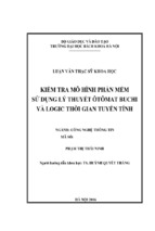 Luận văn thạc sĩkiểm tra mô hình phần mềm sử dụng lý thuyết ôtômat buchi và logic thời gian tuyến tín