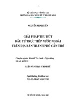 Luận văn thạc sĩ giải pháp thu hút đầu tư trực tiếp nước ngoài trên địa bàn tp