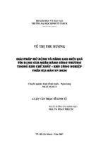 Luận văn thạc sĩ giải pháp mở rộng và nâng cao hiệu quả tín dụng của ngân hàng công thương trong khu chế xuất   khu công nghiệp trên địa bàn tp