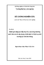 Luận văn thạc sĩ khoa học lâm nghiệp đánh giá năng lực hấp thụ co2 của rừng thường xanh làm cơ sở xây dựng chính sách về dịch vụ môi trường tại tỉnh dăk nông