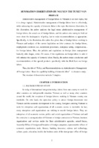 Policy and recommendation on administrative management of foreign labor bases for capability building of domestic labor