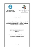 Assessment of capability, knowledge and skills of vocational school graduates a basis for enhanced industry academy cooperation