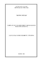 Luận văn thạc sĩ công nghệ điện tử   viễn thông nghiên cứu nền tảng phân phối và một số giải pháp mạng cung cấp dịch vụ