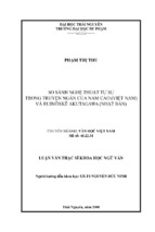 Luận văn thạc sĩ so sánh nghệ thuật tự sự trong truyện ngắn của nam cao (việt nam) và ruinôxkê akutagawa (nhật bản