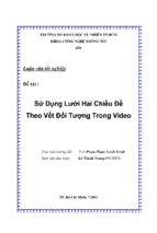 Luận văn thạc sĩ sử dụng lưới hai chiều để theo vết đối tượng trong video