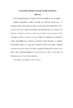 Analysing financial management of ulsa basis for efficient resource allocation